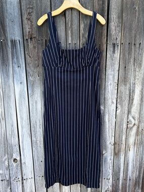 Anthropologie | Dresses | Anthropologie Pilcro Sleeveless Halter Swing Midi  Dress Size M Denim Pockets | Poshmark